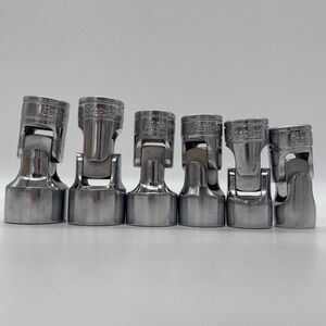 VTG Snap-on Tools 6pc 3/8 Dr 6 Pt SAE Chrome Swivel Socket Set Underlined LOGO